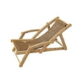 thumbnail image 1 of Mini silla reclinable para exteriores, adornos de diorama, paisaje, miniatura de madera, escala 1:12 marrón claro, 1 of 9