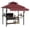wine red, variant on Ataujin 8' x 5' Grill Gazebo Canopy with Extra 7' x 3' Awning, Double-Tiered Grill Canopy with Shelves, Outdoor BBQ Canopy Shelter with 10 Hooks & LED Lights for Patio