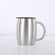 thumbnail image 2 of Kearding Taza de acero inoxidable de doble pared de 400ml, cerveza, té, café, aislado con asa, utensilios de cocina para el vientre grande, Juegos de servir café y té, 2 of 6