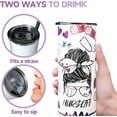 thumbnail image 2 of Nurse Tumbler with Lid and Straw- Nurse Gifts for Women- Cute Nurses Mug Cup Water Bottle, Skinny Tumbler - Nurse Life Cup School Nurse Girl Coffee Mug Nurse Gifts for Women, 2 of 6