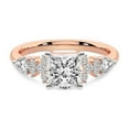 thumbnail image 4 of IGI Certified 4 Carat Princess Shape Lab Grown Diamond Engagement Ring | 14K Rose Gold | Josephine Four Prong Side Stone Diamond Ring | FG-VS1-VS2 Quality Friendly Diamonds, 4 of 6