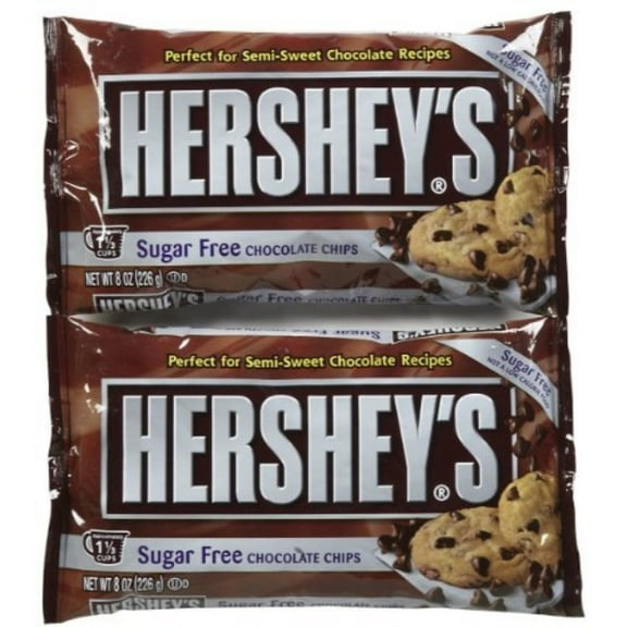 HERSHEY'S Sugar Free Semi-Sweet Baking Chips - 8 oz - 2 pk