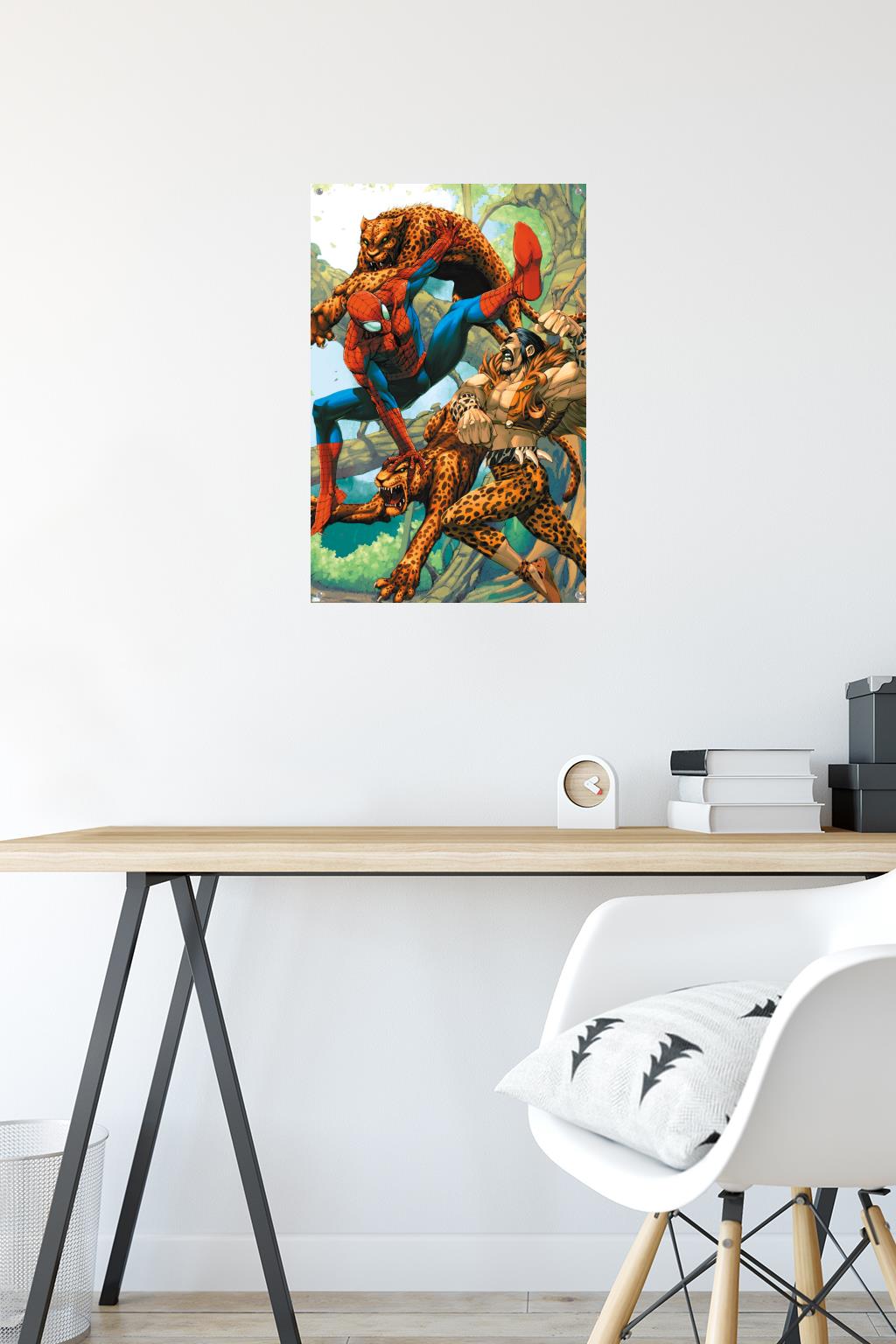 Marvel Kraven The Hunter - Marvel Age Spider-Man #14 Wall Poster with Push Pins, 14.725" x 22.375"