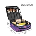 thumbnail image 3 of FORMRS Travel Makeup Bag Large Capacity Train Case Cosmetic Organizer with Adjustable Dividers, Neon Jellyfish, 3 of 8