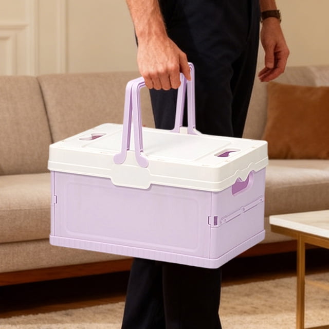 Birdeem Folding Storage Box with Handle, Collapsible Organizer for Car Trunk, Camping, Picnic and Home, Multi-Use Portable Container