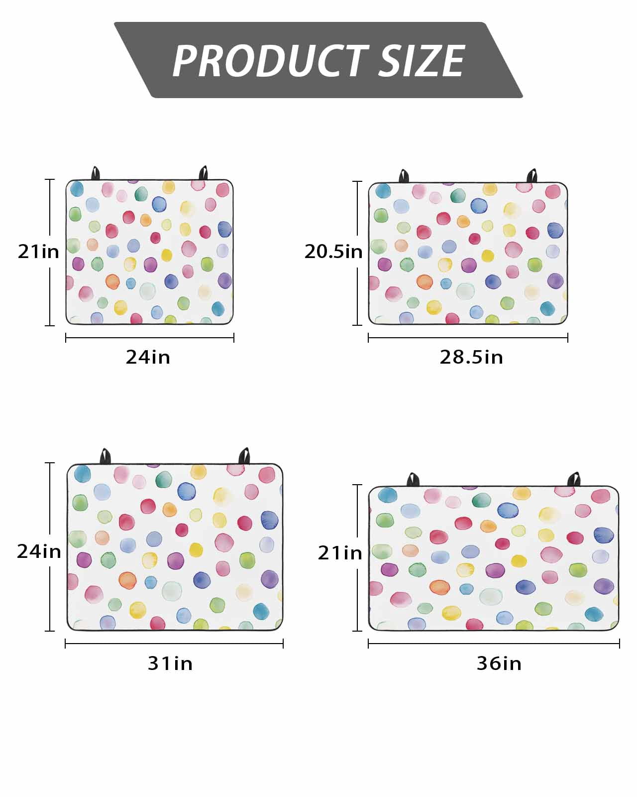 Stove Top Covers for Electric Stove, Colorful Polka Dot Glass Stovetop Cover Protector, Rainbow Polka Dot Watercolor Induction Cooktop Protector Oven Mat for Kitchen Countertop 24"x21"