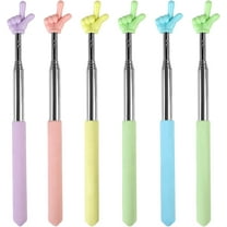 6PCS Pointer Finger Stick, Extendable Colorful Finger Pointer Stick, Mini Retractable Teacher Pointer for Presentation, Whiteboard, Blackboard, Classroom Supplies(5 Color)
