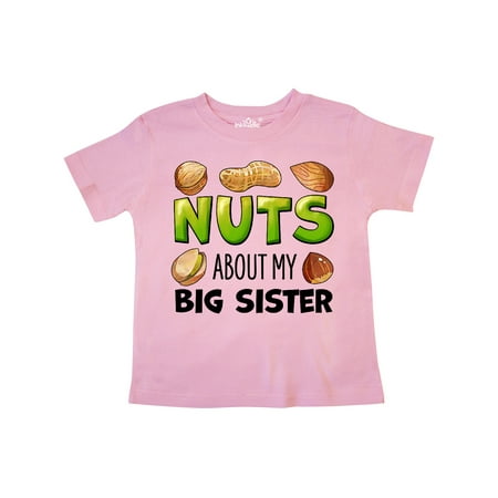 

Inktastic Nuts About My Big Sister Peanut Almond Pistachio Gift Toddler Boy or Toddler Girl T-Shirt