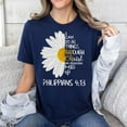 thumbnail image 2 of Love in Faith Christian Shirts for Women I Can Do All Things Daisy Faith Shirts for Women, Women's Graphic Tee 100% Cotton by TBun, Full Sizes S-5XL, 2 of 5