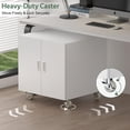 thumbnail image 6 of Metal Office Storage Cabinet, Rolling File Table for Printers, Heavy-Duty mobile Desk with Adjustable Shelf, Printer Stand for Copier, Fax, Large File Stands for Office, Workplace, White, 6 of 18