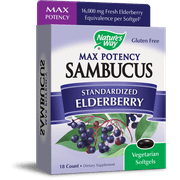 Nature's Way Sambucus MAX Potency, 18 Vegetarian Ct without gelatin