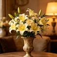 thumbnail image 5 of Artificial Lily Flowers, Realistic Faux Floral Arrangement Ornaments for Home and Hotel Use, Maintenance Free Wedding Decor, Lifelike Decorative Flower Pieces for Indoor Outdoor Display, 5 of 7