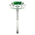 thumbnail image 3 of Halo Engagement Ring for Women - 2.27ct Simulated Emerald in 18K White Gold Promise Ring, 3 of 6