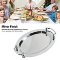thumbnail image 4 of Assiette de Buffet en Acier Inoxydable Finition Miroir Élégance avec Poignée Pratique Design Polyvalent Assiette en Acier Inoxydable 304 pour Mariages Restaurants, 4 of 7