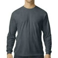 thumbnail image 4 of Gildan Heavy Cotton Long Sleeve T-Shirt, Men's Dark Heather T-Shirt Pack of 4, S Size Casual Tee, 4 of 5