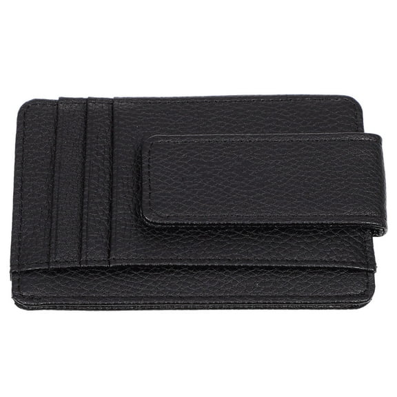 STRANDCHIC Small Cards Bag Men PU Credit Cards Holder with Id Storage Black