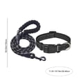 thumbnail image 3 of FastXmas Extended Reflective Dog Leash & Collar Set - 59" Long Lead & Adjustable Neck 11"-15.5" for Small Dogs Outdoor Walking,Black, 3 of 9
