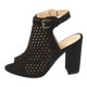 thumbnail image 2 of SANDALIA DE TACÓN COLOR NEGRO CON PERFORACIONES Mundo Terra 022628, 2 of 2