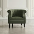 thumbnail image 2 of Jofran Lily Transitional Contemporary Upholstered Barrel Curved Back Accent Chair with Nailhead Trim, 2 of 6