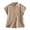 Khaki, variant on Women's Button Down Split Sleeve Shirt Casual Pocket Detail Loose Fit Blouse for Daily Wear & Office Casual