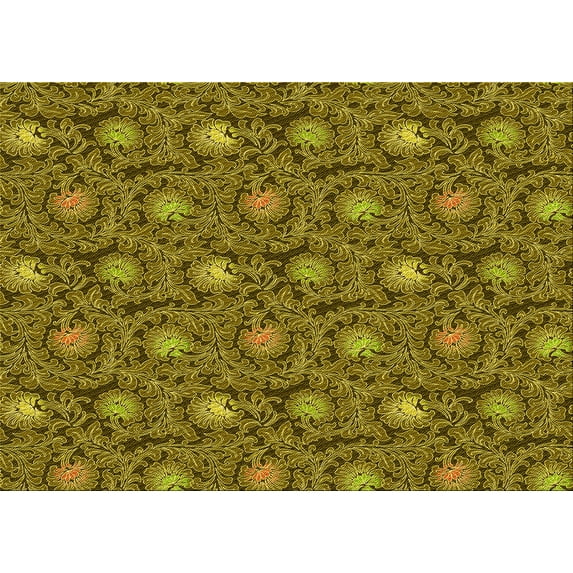 Ahgly Company Indoor Rectangle Patterned Cookie Brown Area Rugs, 6' x 9'