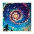 thumbnail image 4 of Acheng Galaxy Stars Trees Square Table Cover 100% Polyester Fiber 46*46, 4 of 8