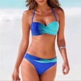thumbnail image 3 of JoveMarine Bikinis Sets for Women – Two-Piece Gradient Ombre Swimwear, Sexy Bathing Suit for Beach Pool Hot Spring, Summer Spring Vacation,Blue L, 3 of 6