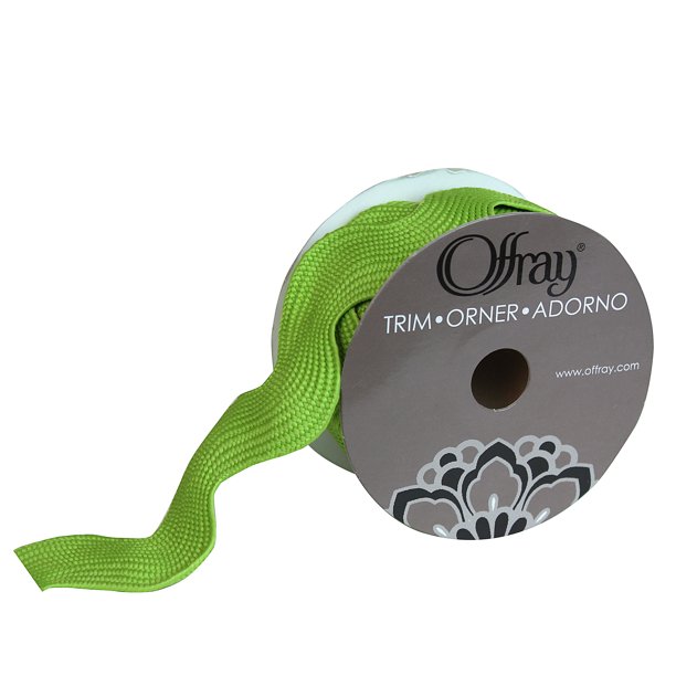 Offray 1.5" Green Jumbo RicRac Trim, 3 Yards, 1 Each
