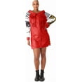 thumbnail image 2 of Leather and Printed Sleeve Long Jacket  -81845, 2 of 4