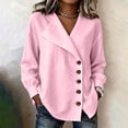 thumbnail image 2 of Womens Long Sleeve Cardigan Open Front V Neck Button Down Business Casual Blouse Top, 2 of 7