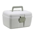 thumbnail image 2 of Estuche de primeros auxilios, caja de almacenamiento de medicamentos, contenedor organizador con asa antideslizante para cosméticos, hogar, viajes fam Verde, 2 of 9