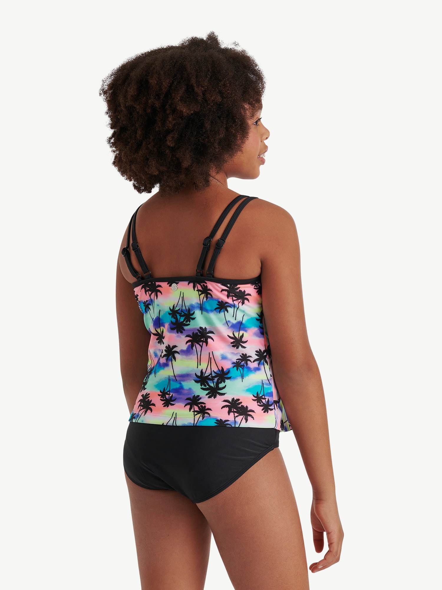 Justice Girls Ruffle Two Piece Tankini Swimsuit, Sizes XS-XL