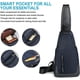 thumbnail image 3 of Bolso De Pecho para Hombre, Bolso De Hombro Impermeable para Ocio, Bolso De Pecho con Puerto De Carga USB, Mochila De Viaje para Senderismo,Gray, 3 of 5