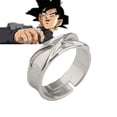 thumbnail image 4 of Anillos de aleación de Dragon Ball para hombres y mujeres, Goku, Vegeta, temperamento, moda, plata ajustable, encanto Simple, joyería, baratija, 4 of 4