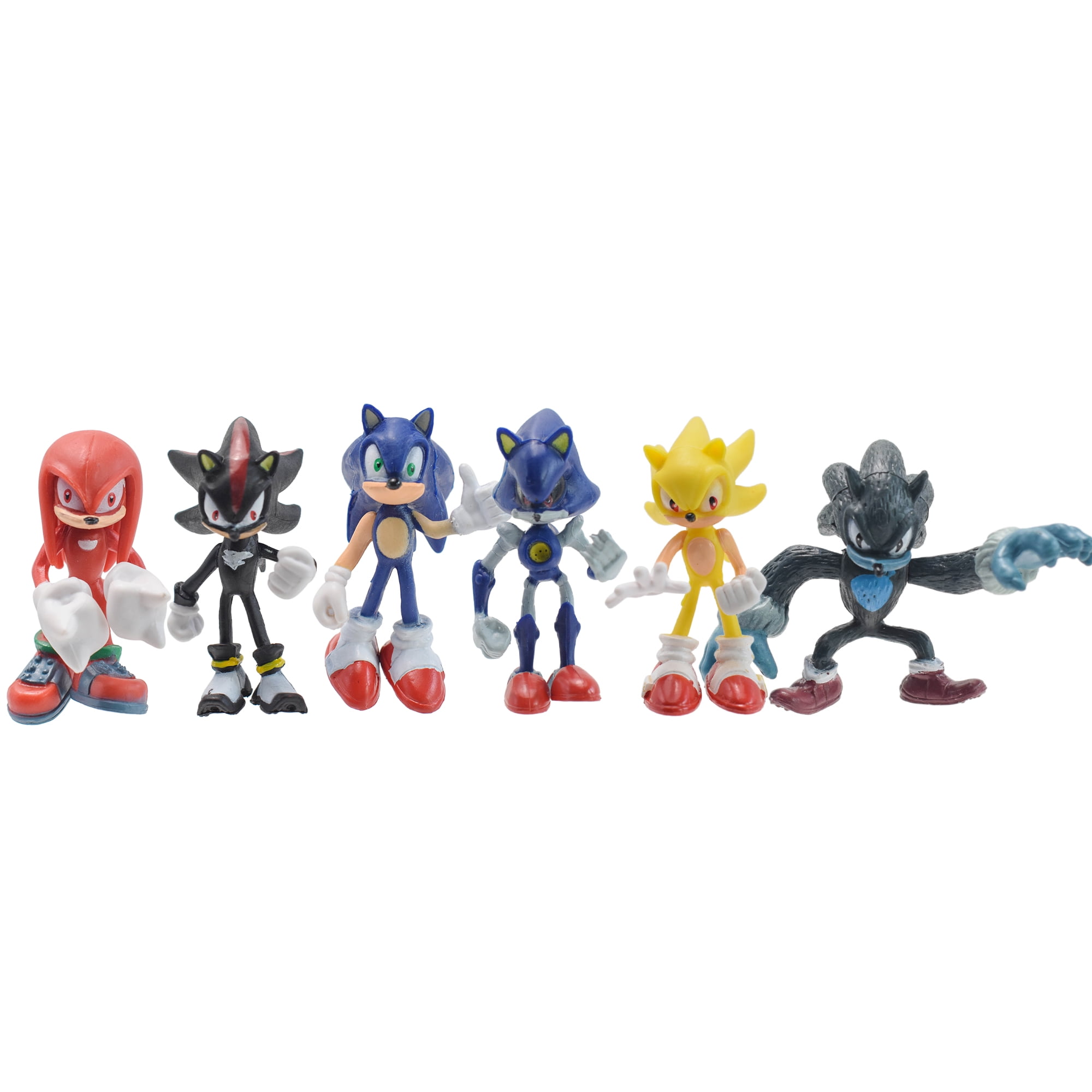 6pcs Game Sonic the Hedgehog Action Figures Toys Cute Kids Boy Girl Set Gift 