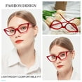 thumbnail image 2 of MARE AZZURO Reading Glasses 1.00 Women Retro Cateyed Readers 1.0 1.25 1.5 1.75 2.0 2.25 2.5 2.75 3.0 3.5 4.0 5.0 6.0 (Red, 100),Composite Lens, 2 of 6