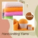 thumbnail image 5 of Inteprter Juego de ovillos de lana para tejer de invierno de 50g y 20g, suéteres para bebés, Kit de hilo de ganchillo, suministros para tejer Artesanía Naranja amarillo, 5 of 6