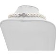 thumbnail image 4 of Sterling Silver Majestik Rhod-Plated 12-13 Wht Shell Cz Fancy Clasp Neckl Made In Canada qmjn122w-18.5, 4 of 5