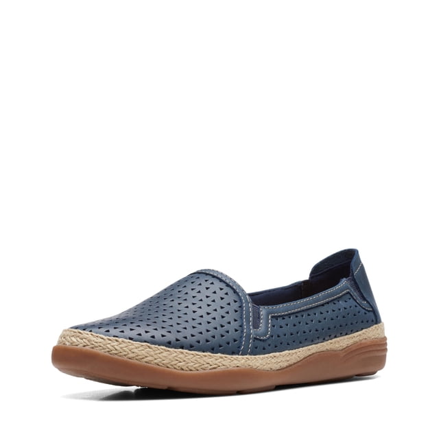 Mocasines Elaina Ruby para Mujer Clarks en Cuero Azul Marino Talla 8.5 US