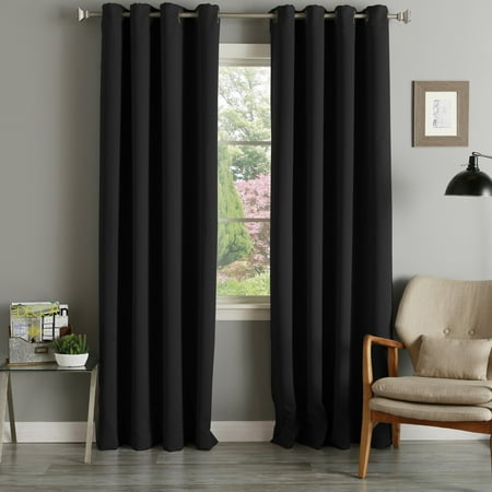 Aurora Home Grommet Top Thermal Insulated 96 Inch Blackout Curtain Aurora Home Grommet Top Thermal Insulated 96 Inch Blackout Curtain Panel Pair 52 X