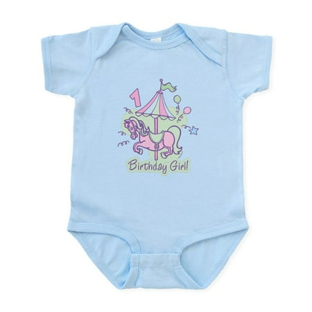 

CafePress - Carousel Birthday First Baby Light Bodysuit - Baby Light Bodysuit Size Newborn - 24 Months
