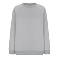 thumbnail image 3 of Admvng Chandail en Molleton Surdimensionné pour Femmes Mode Manches Longues Col Rond Chandail Sans Capuche Chandails en Molleton Couleur Unie Athleisure Femmes P-2TG, 3 of 7