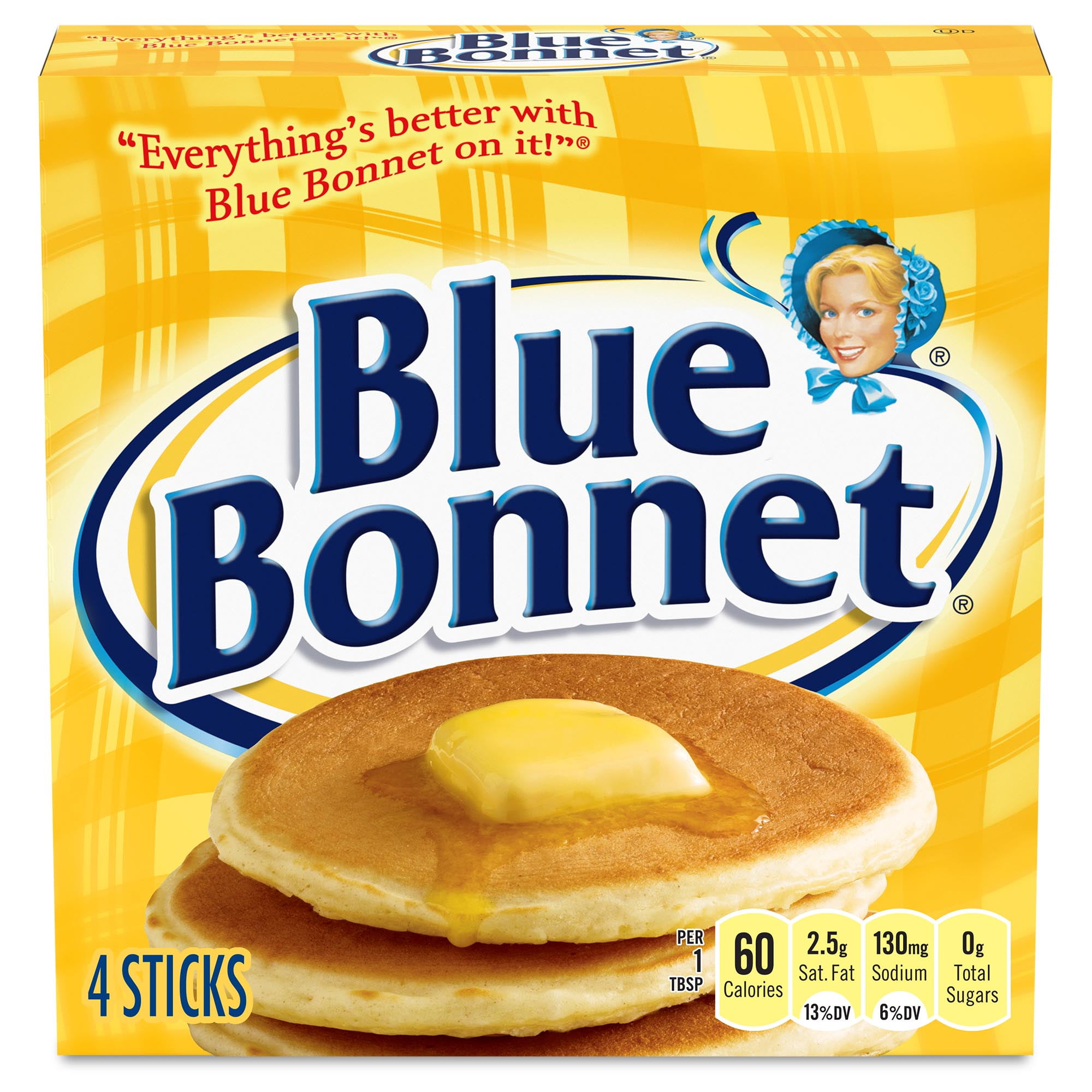 Blue Bonnet Original Vegetable Oil Spread Sticks, 16 oz (4 Sticks)