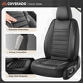 thumbnail image 6 of Coverado Luxury Leather Car Seat Covers Front Pair 2 Seats, Automotive Front and Rear Mesh Seat Covers for SUV Sedan Truck, Black, 6 of 6