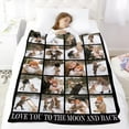thumbnail image 2 of AISENIN Custom Blanket with 20 Pictures and Text Printed in USA Personalized Photo Blanket with Text Custom Fleece Blanket, 2 of 5