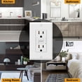 thumbnail image 2 of 5Pack GFCI Outlets 15 Amp,Non-Tamper ,Decor GFI Receptacles with LED Indicator,Ground Fault Circuit Interrupter, 2 of 5