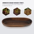 thumbnail image 5 of Acacia Wood Tray Dried Fruit Plate Snack Salad Bowl Solid Coffee Table Decor Wooden Dish Plates, 5 of 6