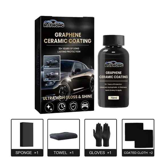 Cadorn 70ml Graphene Ceramic Coating for Cars – Ultra - High Gloss, Extremely Hydrophobic Car Detailing Coating – Years of Long - Lasting Protection