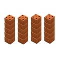 thumbnail image 1 of Milaget 20x Mini Bricks Miniature Bricks for Dolls House Fairy Garden DIY Red Half, 1 of 9