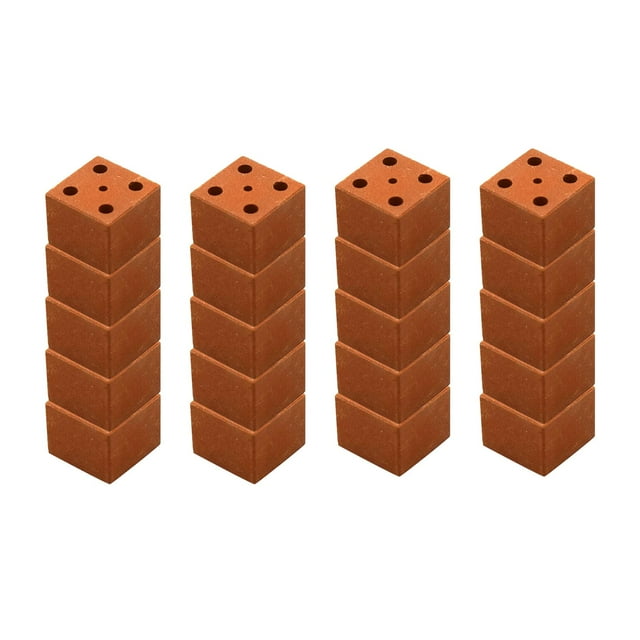 20 piezas de minipared en miniatura para casa de muñecas, maqueta de construcción, paisajismo, hadas mitad roja